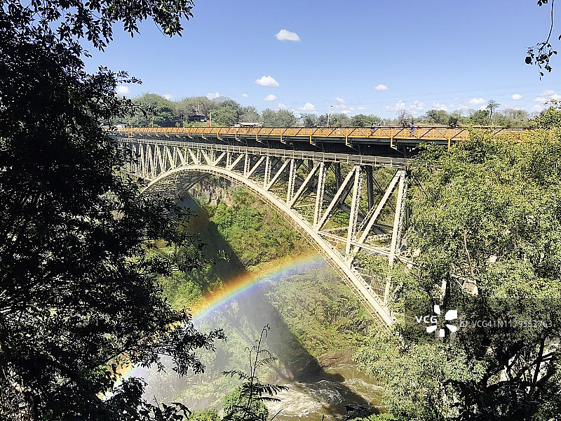 峡谷上空的彩虹图片素材