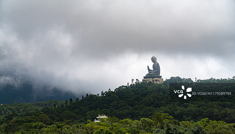 香港昂坪天坛大佛：世界最高的户外青铜坐佛图片素材
