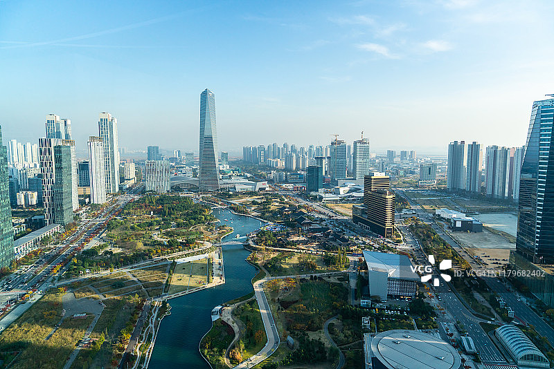 松岛国际城的中央公园图片素材