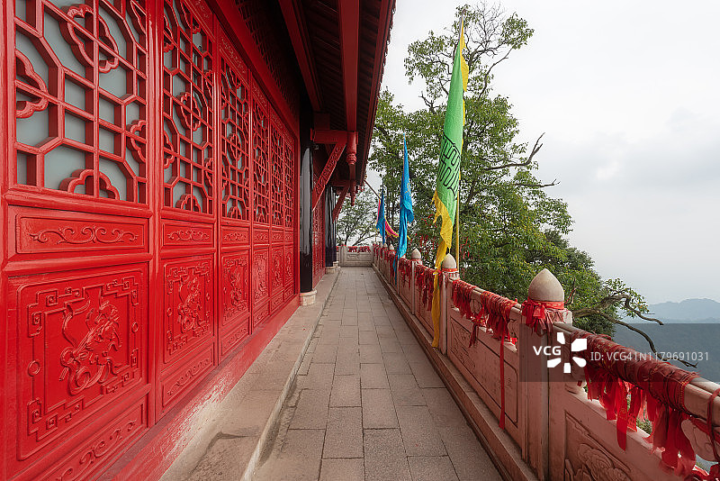 青城山顶的老君阁图片素材