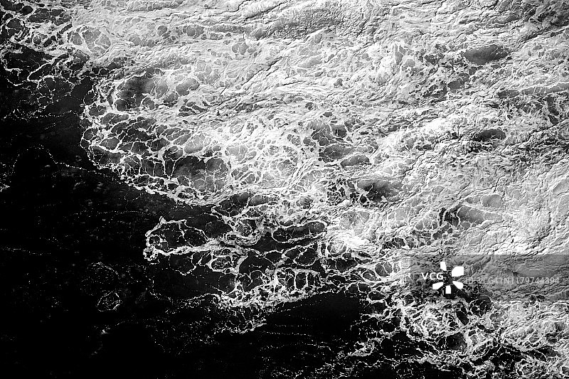 黑白粗糙海浪图案，澳大利亚图片素材