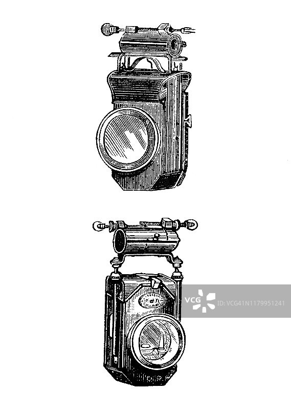 第一辆自行车：车灯图片素材
