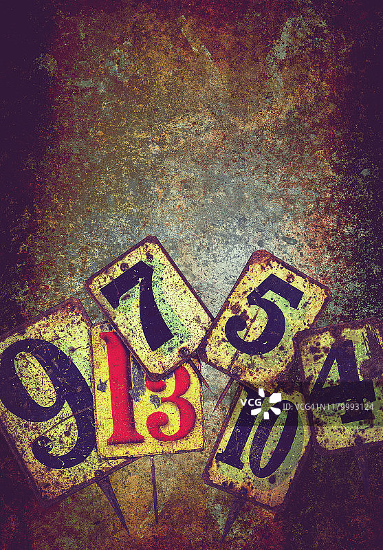 钢纹理上的金属数字图片素材