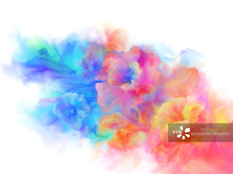 水彩童话花卉图片素材