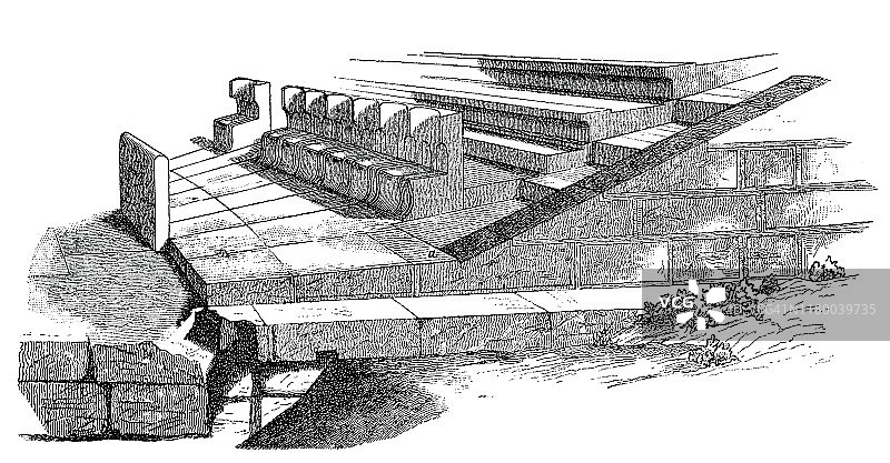 雅典狄俄尼索斯剧场内的座位图片素材