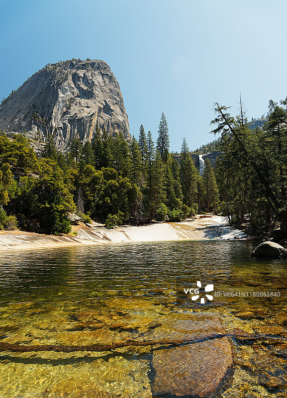 翡翠池和内华达瀑布图片素材
