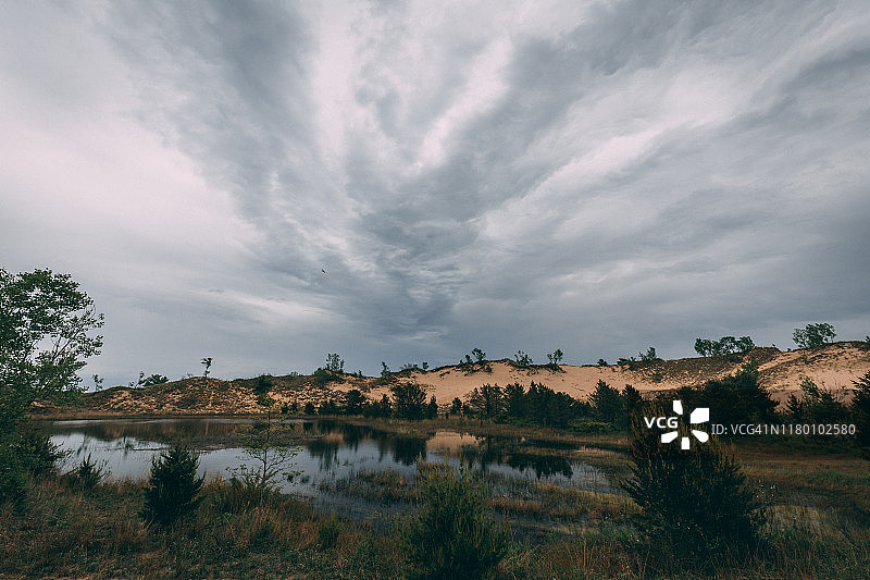 印第安纳沙丘的沙丘图片素材