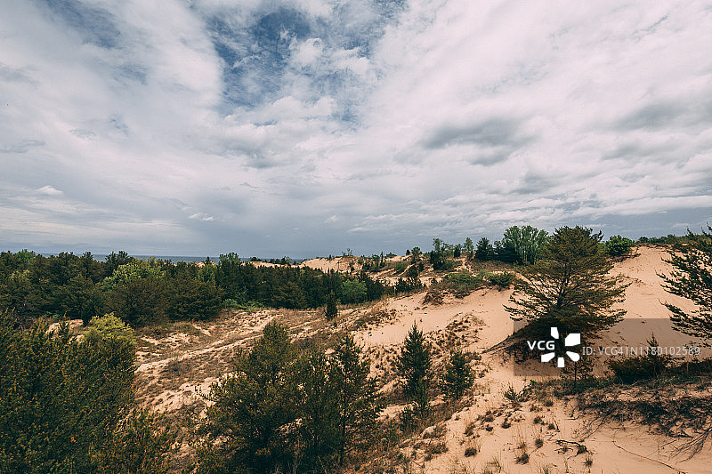 印第安纳沙丘的沙丘图片素材