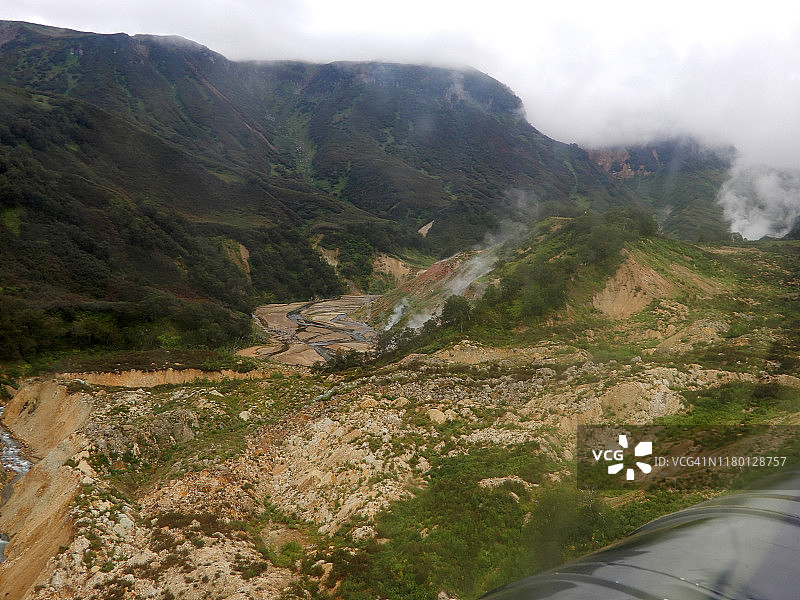 2007年间歇泉谷的巨大泥石流图片素材