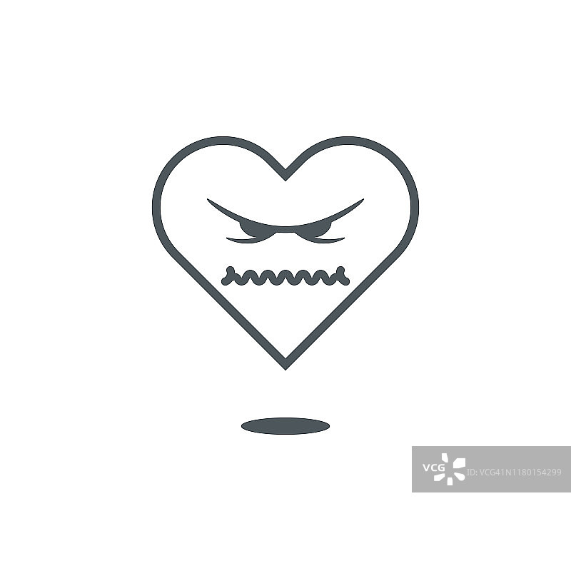 可爱的表情，愤怒的脸图标图片素材