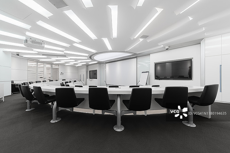 现代多媒体会议室内部图片素材
