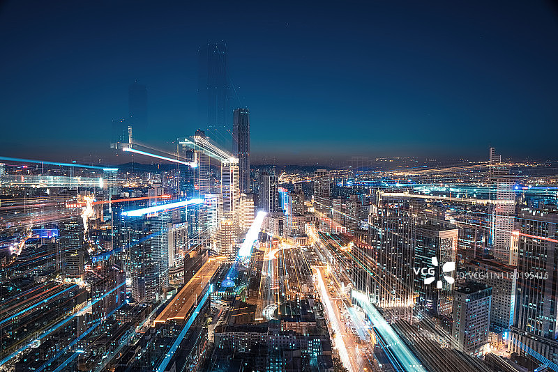 未来城市，大数据图片素材