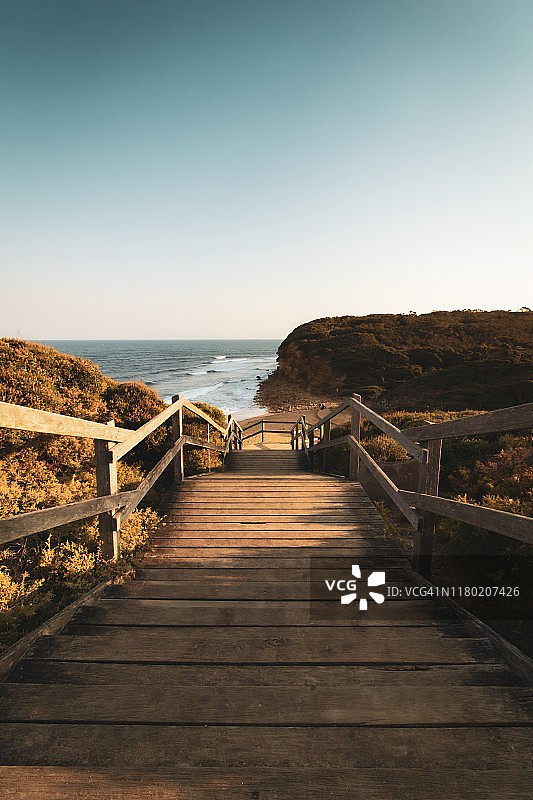 通往贝尔斯海滩的步道图片素材