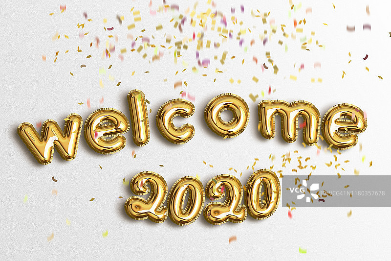 2020新年快乐气球图片素材