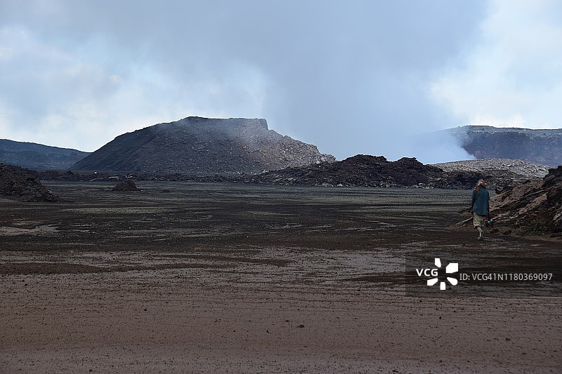 瓦努阿图安布里姆岛马鲁姆火山熔岩地貌图片素材