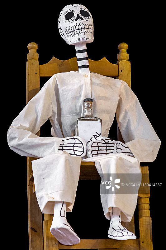 瓦哈卡亡灵节塑像图片素材