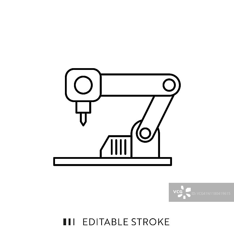 可编辑描边和像素完美的机械臂图标图片素材