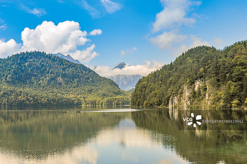 德国慕尼黑霍恩施万高阿尔卑斯湖图片素材