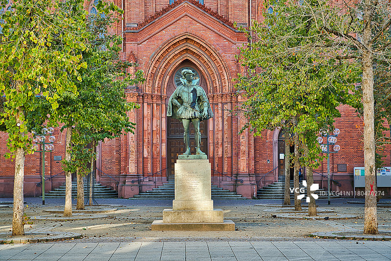 德国威斯巴登的威廉一世·冯·拿骚亲王纪念碑图片素材