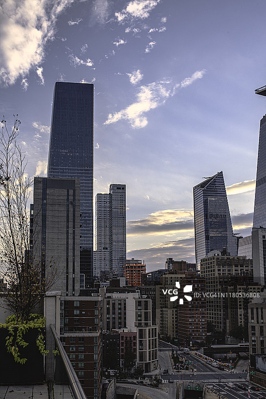 纽约市的新兴区域：哈德逊城市广场图片素材