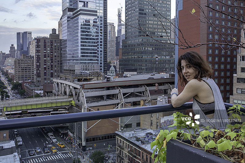 纽约市第九大道和港务局鸟瞰图片素材