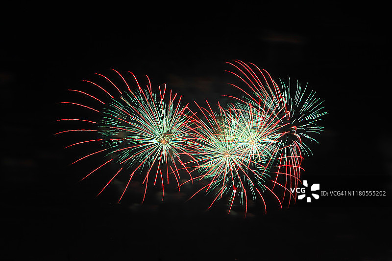 庆祝中华人民共和国成立60周年晚会烟花表演图片素材