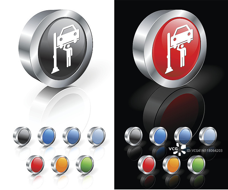 汽车修理工3D免版税矢量图图片素材