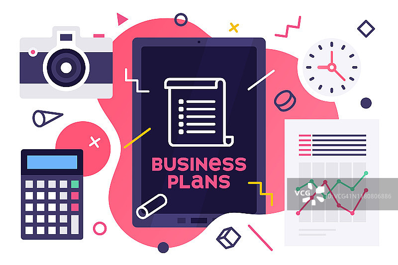商业计划概念矢量插画图片素材