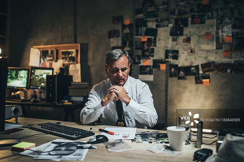 侦探检查证据图片素材