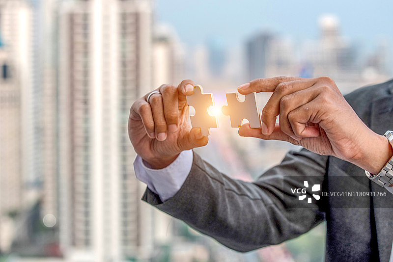 商务解决方案、成功与战略概念图片素材