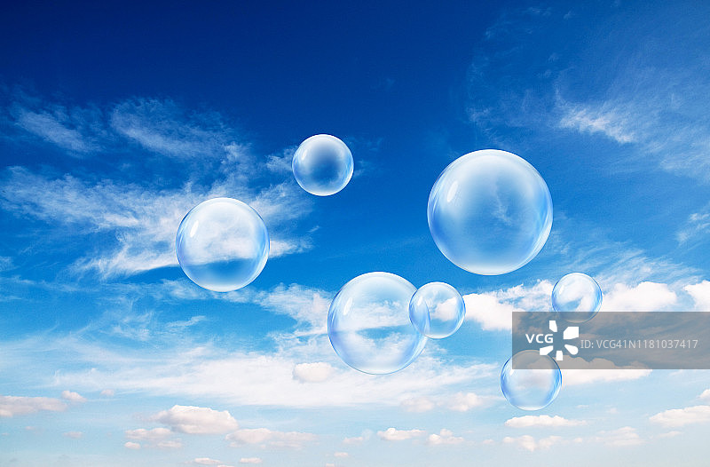天空中的气泡图片素材