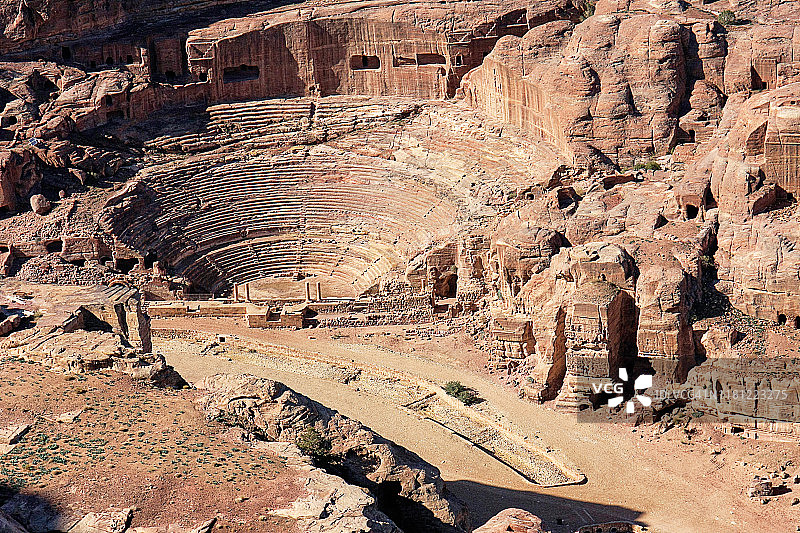约旦佩特拉古罗马圆形剧场图片素材