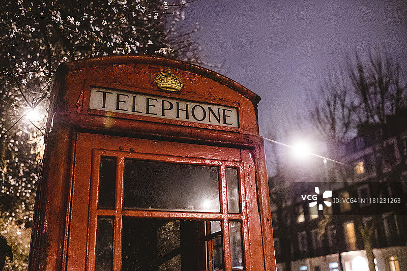 伦敦红色电话亭图片素材