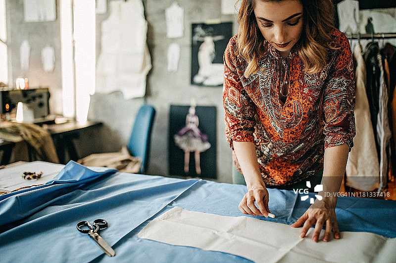 裁缝用粉笔标记图案图片素材