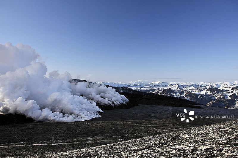 2010年菲姆沃罗豪尔斯火山喷发图片素材