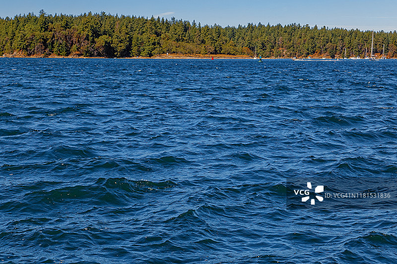 从纳奈莫望去的乔治亚海峡图片素材