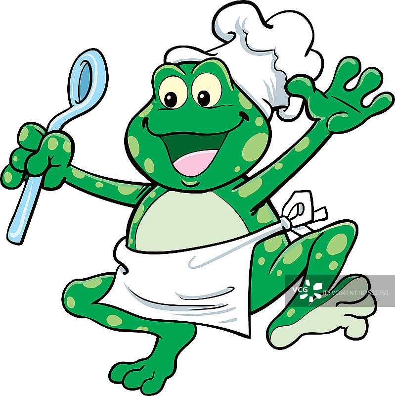 厨师青蛙吉祥物图片素材