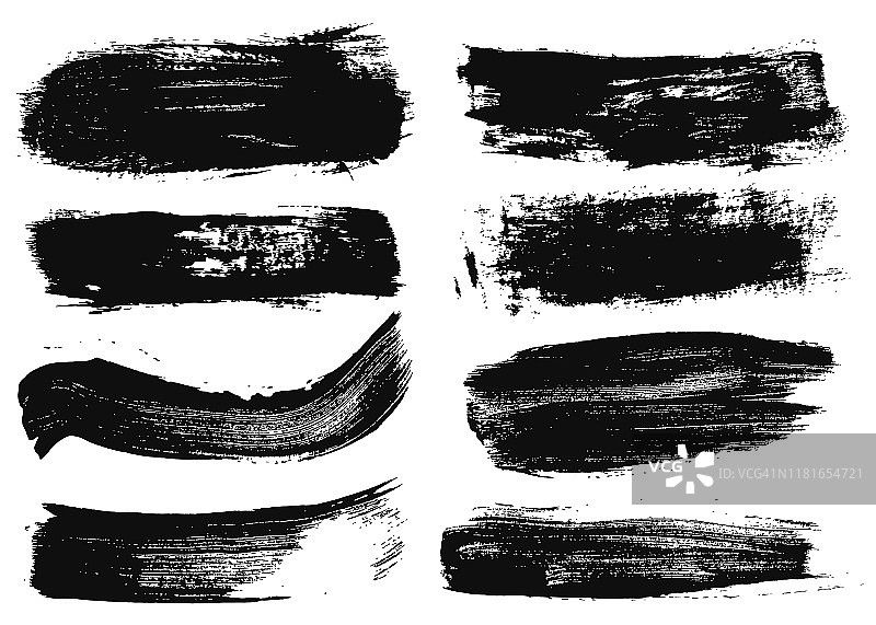 黑色笔刷图片素材