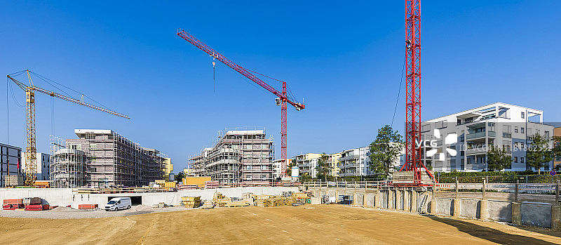 德国巴登-符腾堡州斯图加特一处建筑工地图片素材