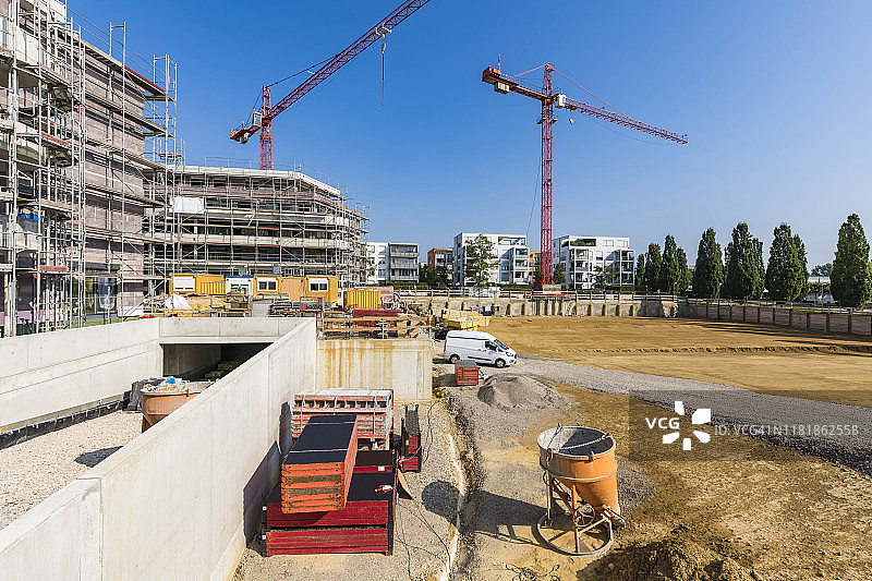德国巴登-符腾堡州斯图加特一处建筑工地图片素材