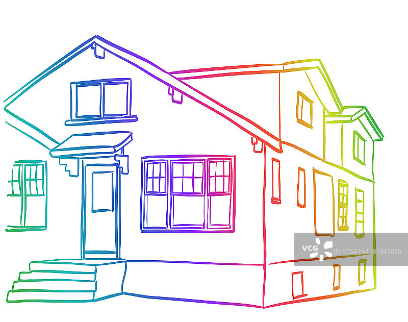 20世纪40年代的遗产彩虹屋图片素材