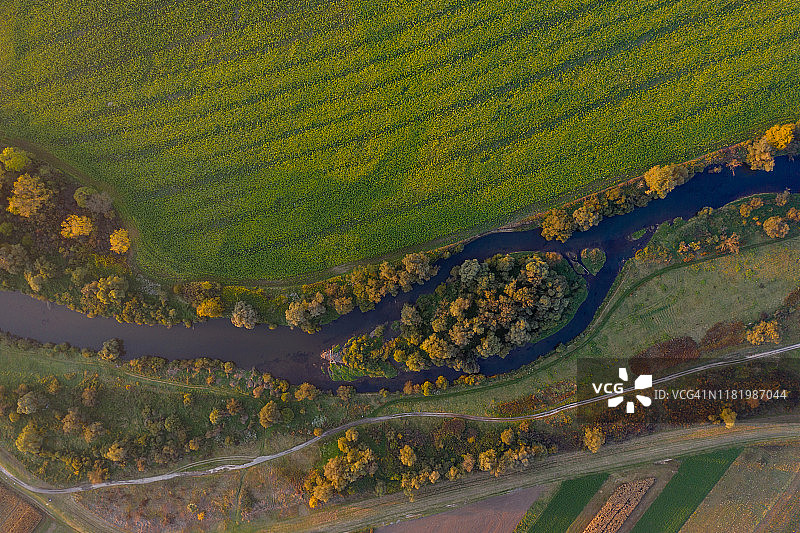 农业用地无人机视图图片素材