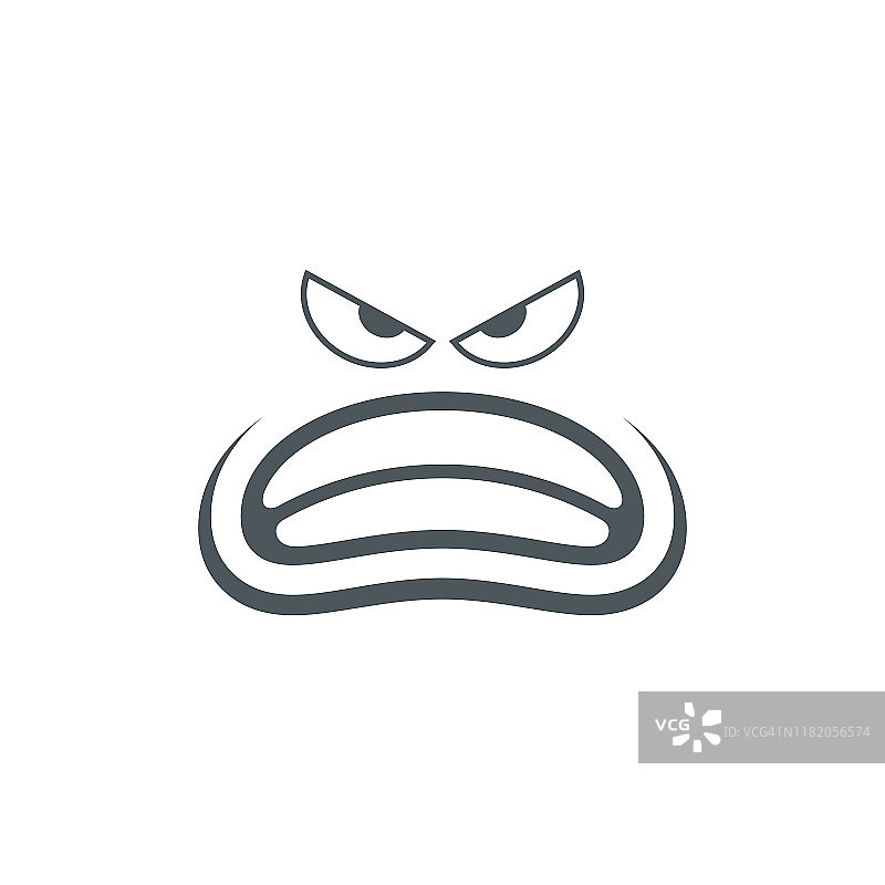 可爱的表情，愤怒的脸图标图片素材