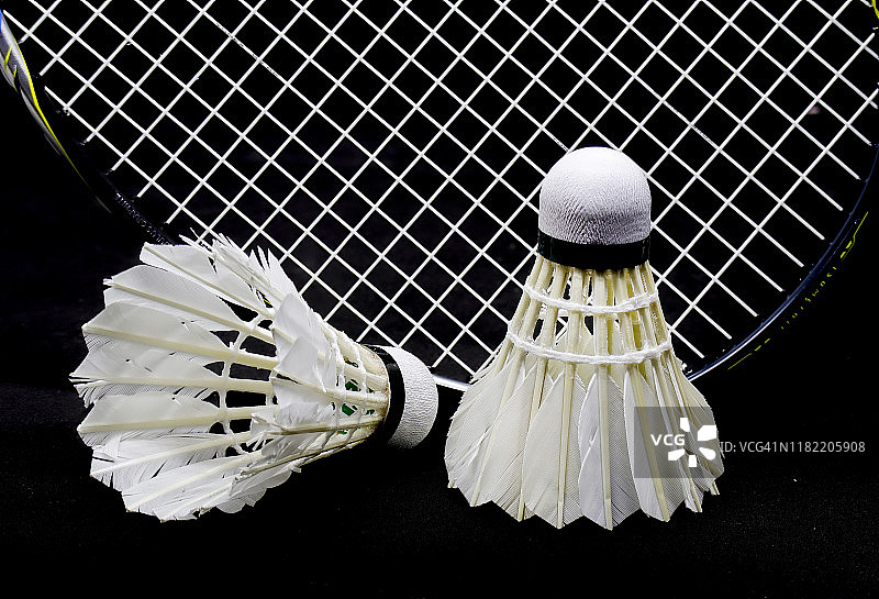 羽毛球和羽毛球拍图片素材