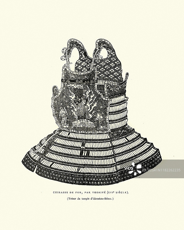 武士盔甲：吉家16世纪铁甲图片素材