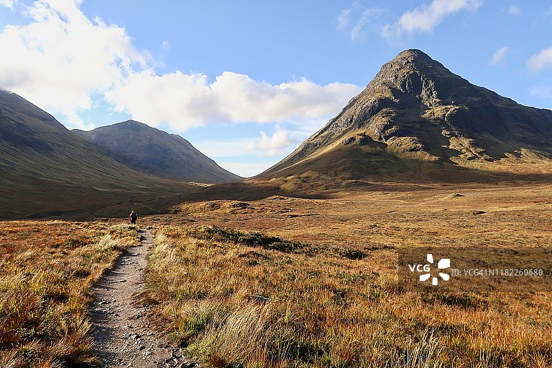 通往苏格兰格伦科山脉的道路图片素材