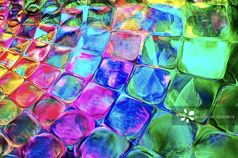 彩色发光正方形图片素材