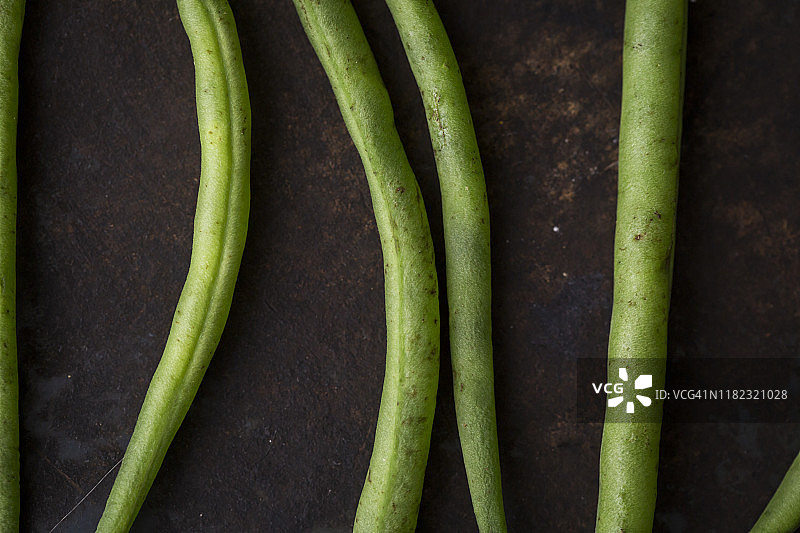 一堆新鲜的绿架豆图片素材
