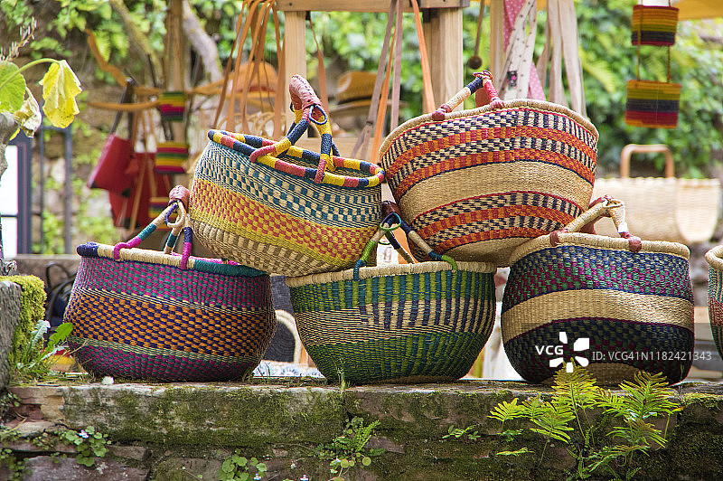 柳条筐，科隆日-拉-鲁日，利穆赞，法国图片素材