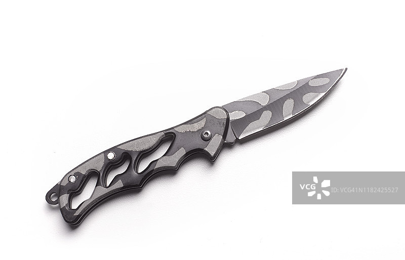 白色背景上的大型弹簧刀图片素材